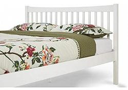 4ft Small Double White Finish Solid Wood Bed Frame 3